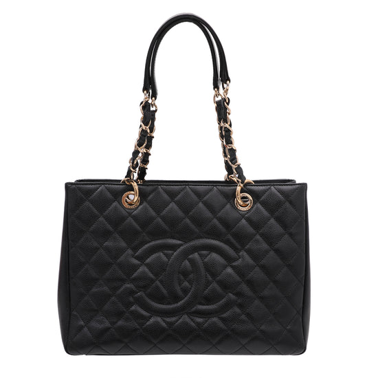 Chanel Black CC GST Large Tote Bag