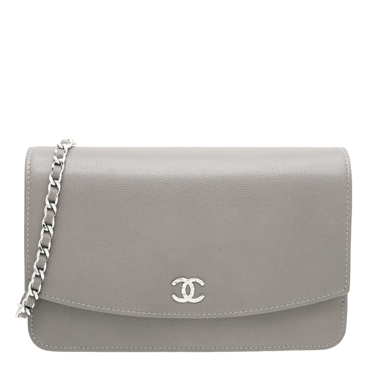Chanel Gray CC Sevruga Wallet On Chain-Chanel-THE CLOSET