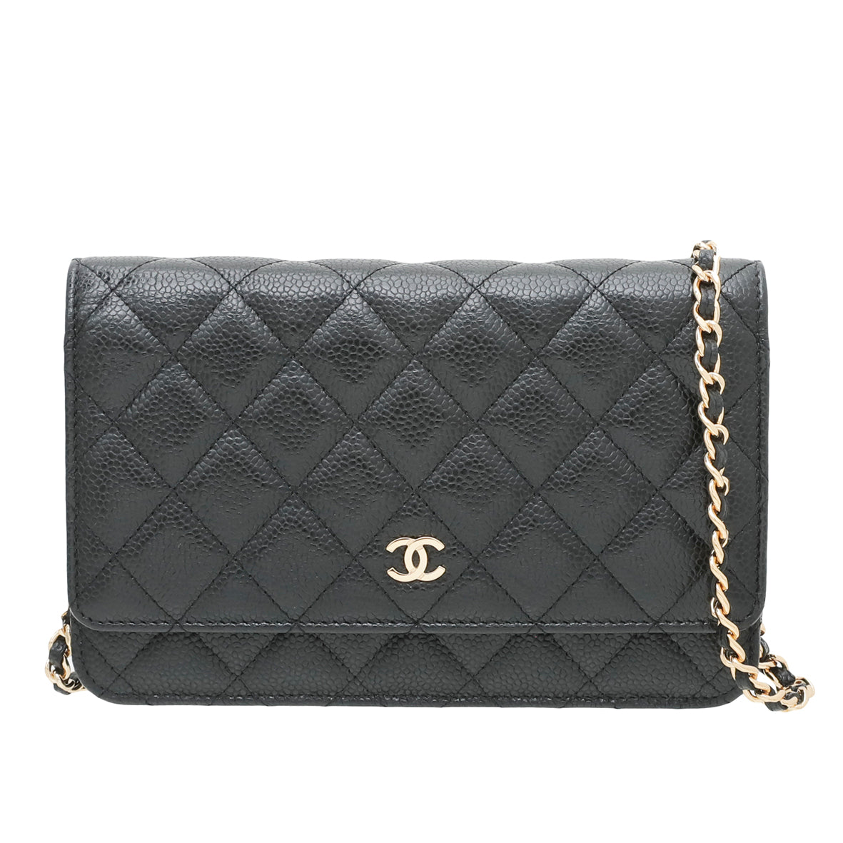 Chanel Black CC Wallet On Chain
