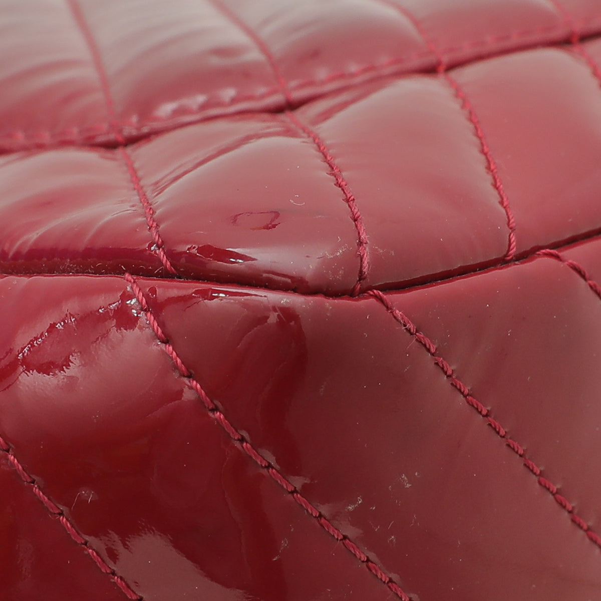 Chanel Red CC Chevron Single Flap Jumbo Bag-Chanel-THE CLOSET