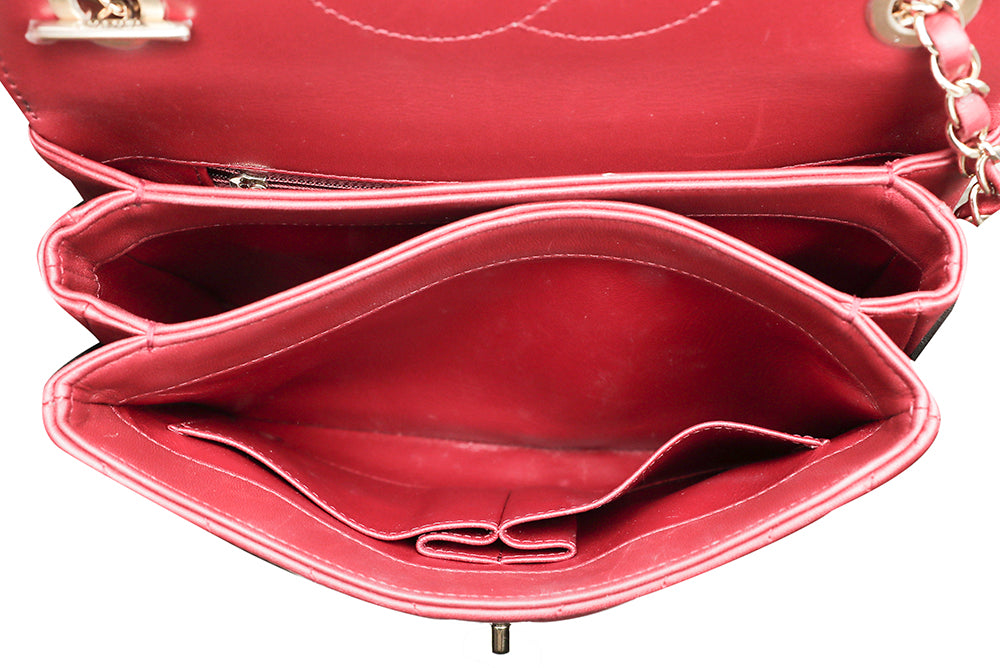 Chanel Red CC Chevron Trendy Small Bag-Chanel-THE CLOSET