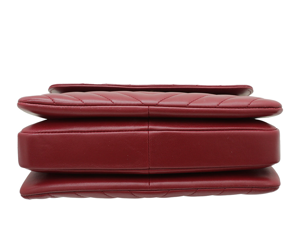 Chanel Red CC Chevron Trendy Small Bag-Chanel-THE CLOSET