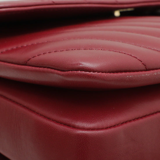 Chanel Red CC Chevron Trendy Small Bag