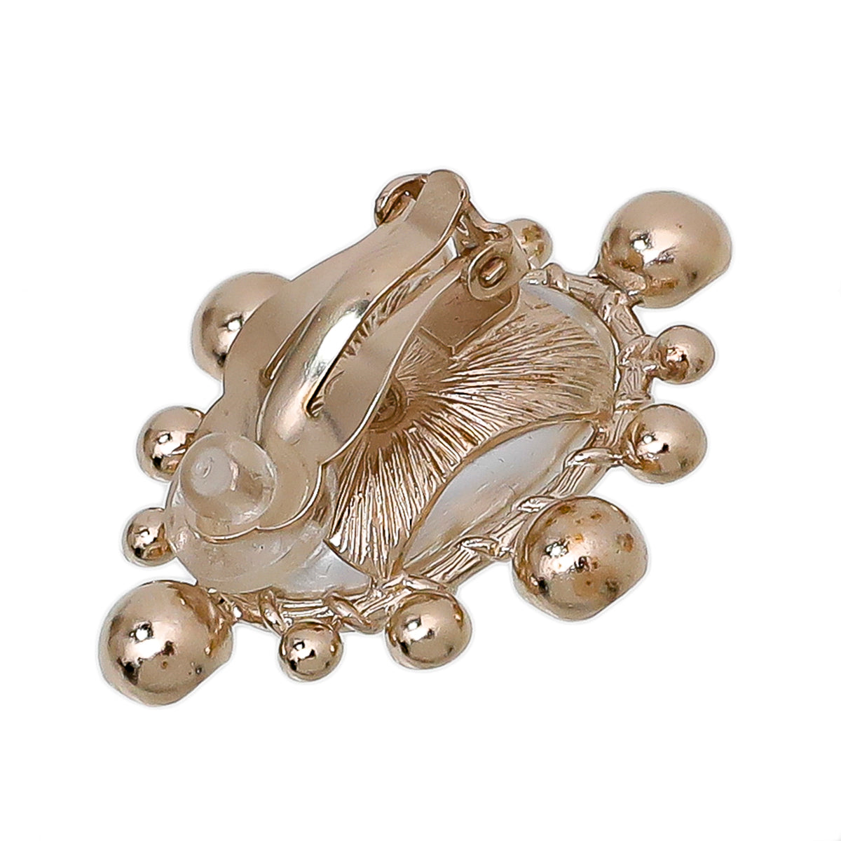 Chanel White CC Chic Metal Resin Earrings-Chanel-THE CLOSET