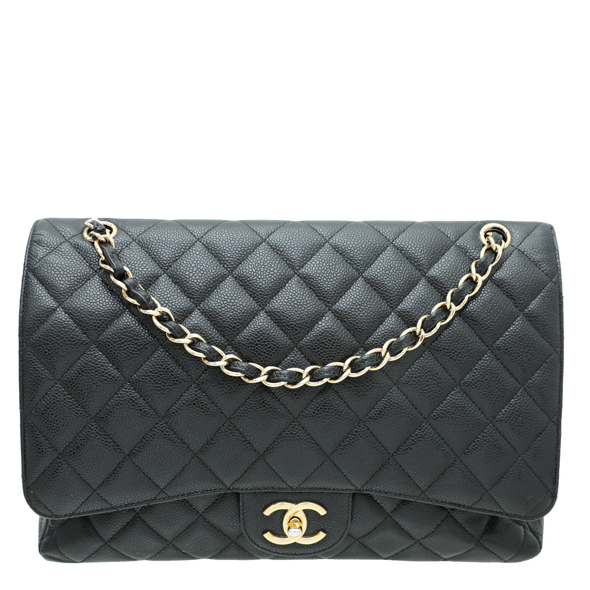 Chanel Black CC Classic Double Flap Maxi Bag-Chanel-THE CLOSET