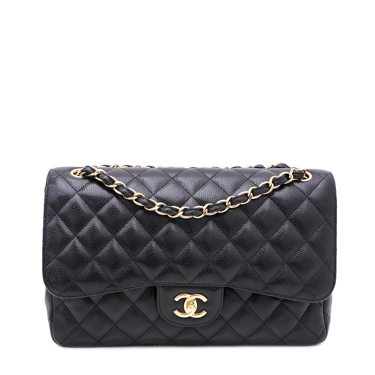 Chanel Black CC Classic Double Flap Jumbo Bag-Chanel-THE CLOSET