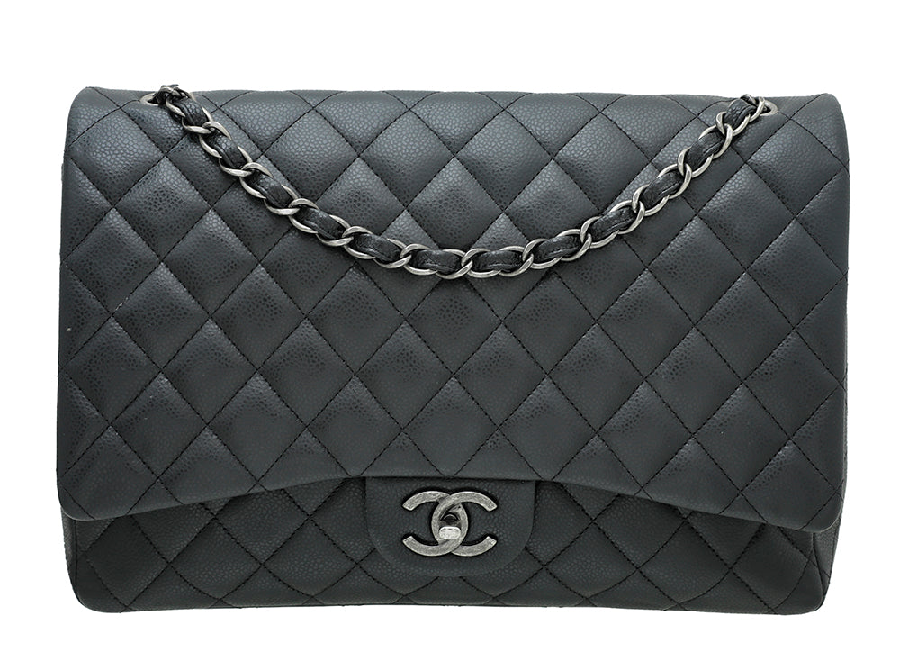 Chanel Black CC Classic Double Flap Maxi Bag-Chanel-THE CLOSET