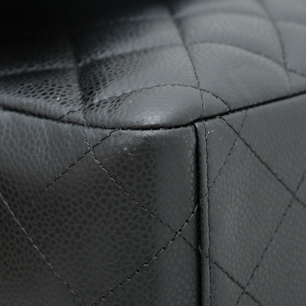 Chanel Black CC Classic Double Flap Maxi Bag-Chanel-THE CLOSET