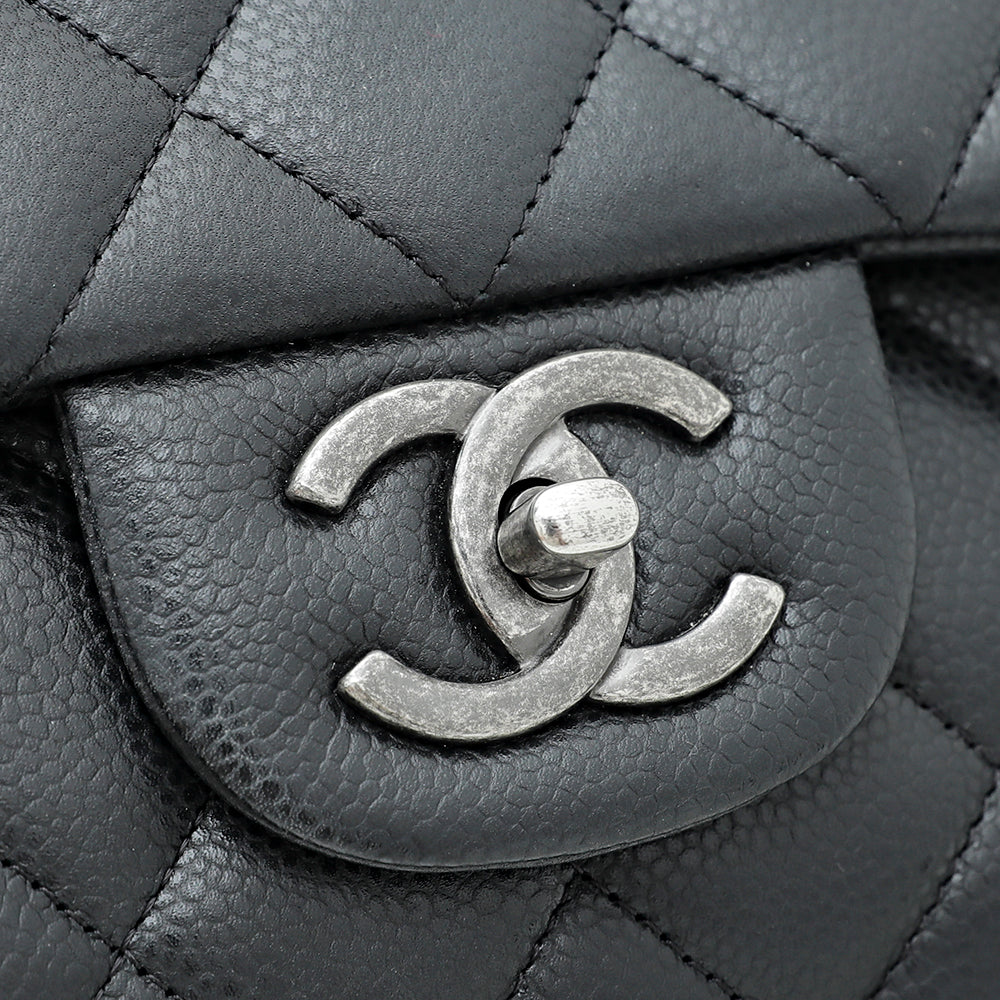 Chanel Black CC Classic Double Flap Maxi Bag-Chanel-THE CLOSET