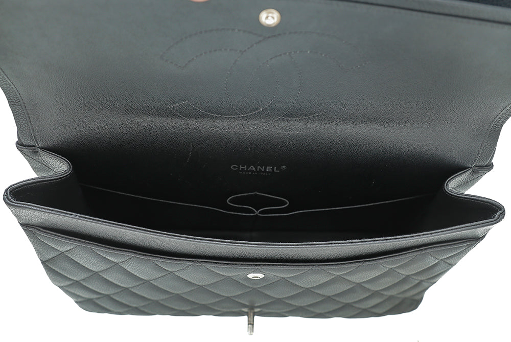 Chanel Black CC Classic Double Flap Maxi Bag-Chanel-THE CLOSET
