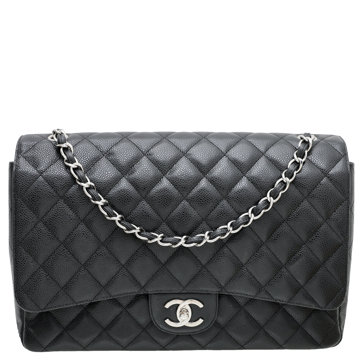 Chanel Black CC Classic Double Flap Maxi Bag-Chanel-THE CLOSET