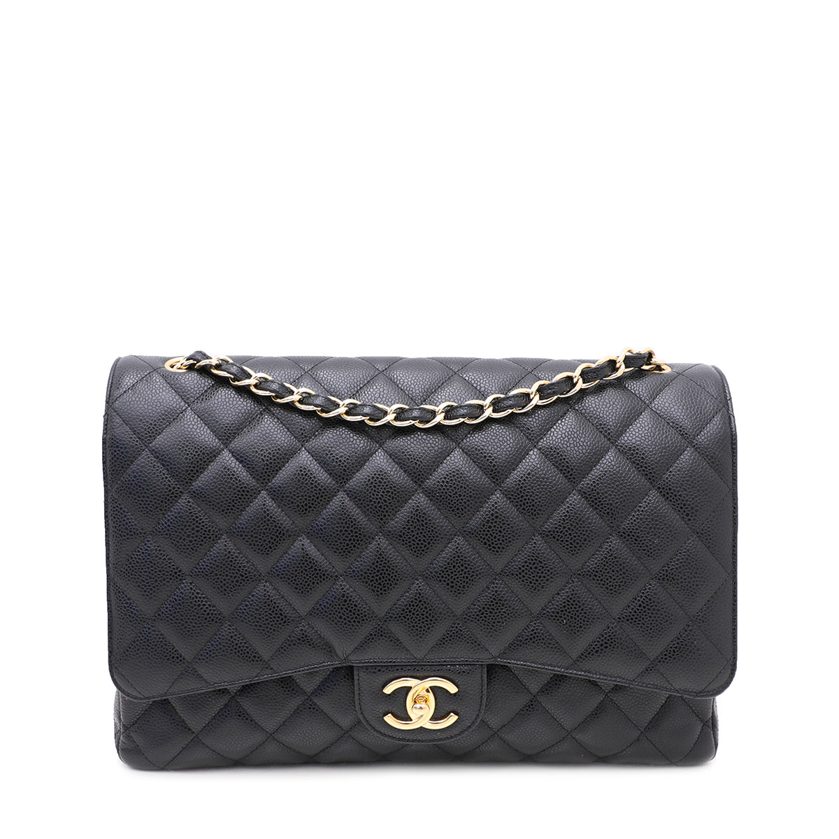 Chanel Black CC Classic Double Flap Maxi Bag-Chanel-THE CLOSET