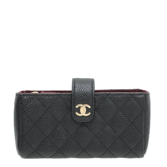 Chanel Black CC Classic Phone Holder Pouch