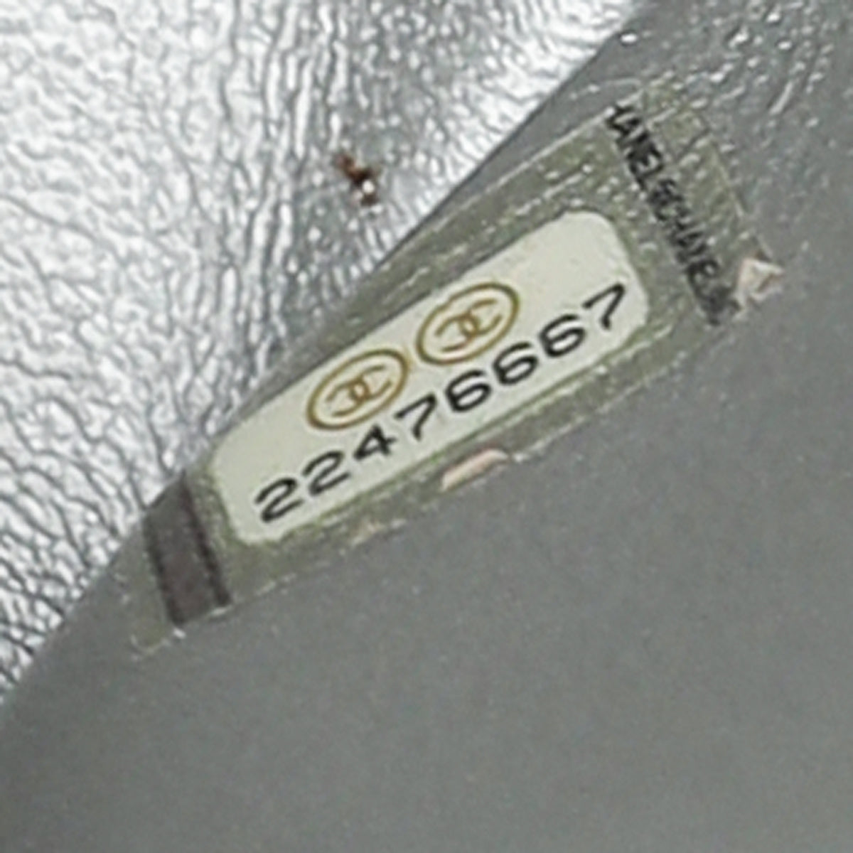 Chanel Metallic Grey CC Classic Chevron Double Flap Jumpo Bag-Chanel-THE CLOSET