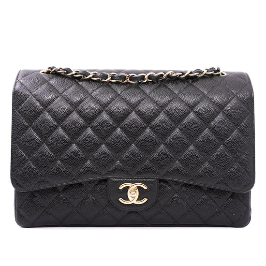 Chanel Black Quilted CC Classic Double Flap Bag