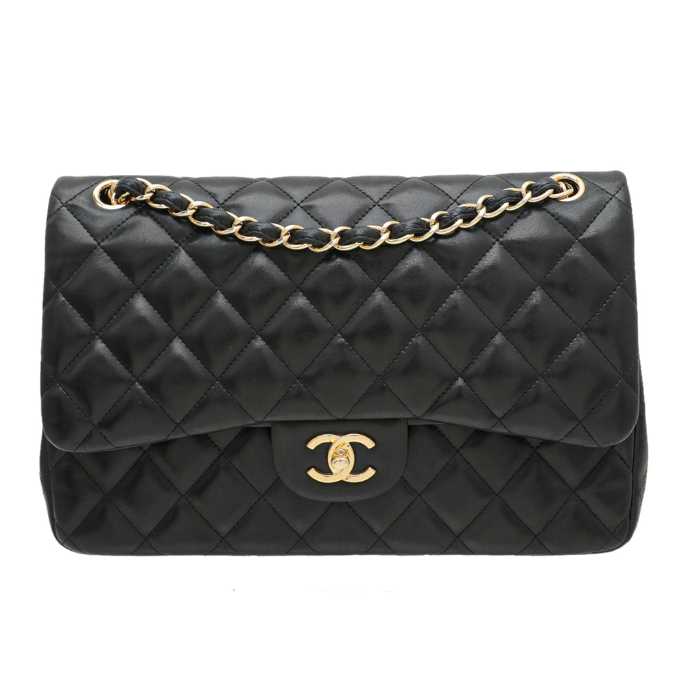 Chanel Black CC Classic Double Flap Jumbo Bag-Chanel-THE CLOSET