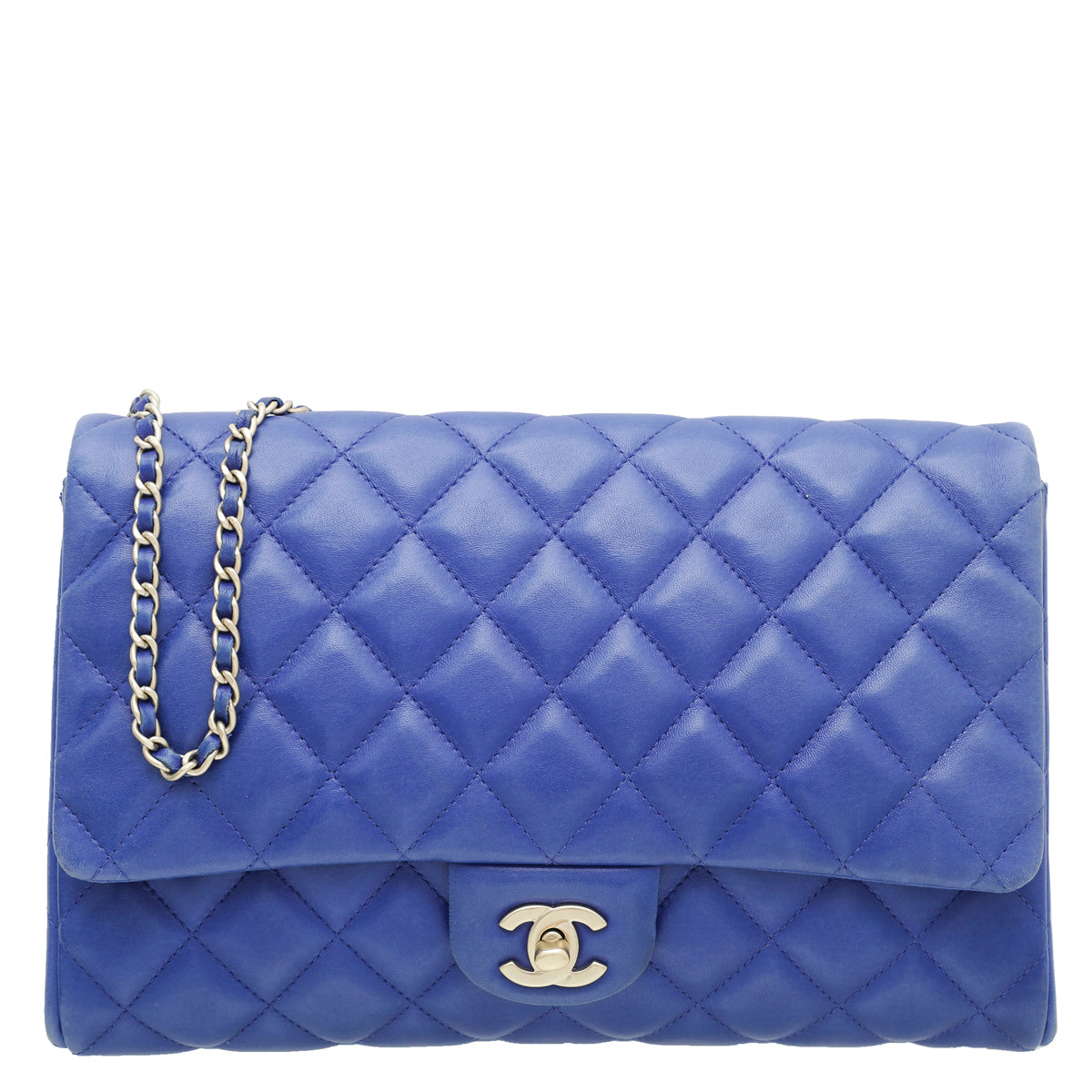 Blue Caviar Chevron Classic Flap Small Light Gold Hardware – REDELUXE