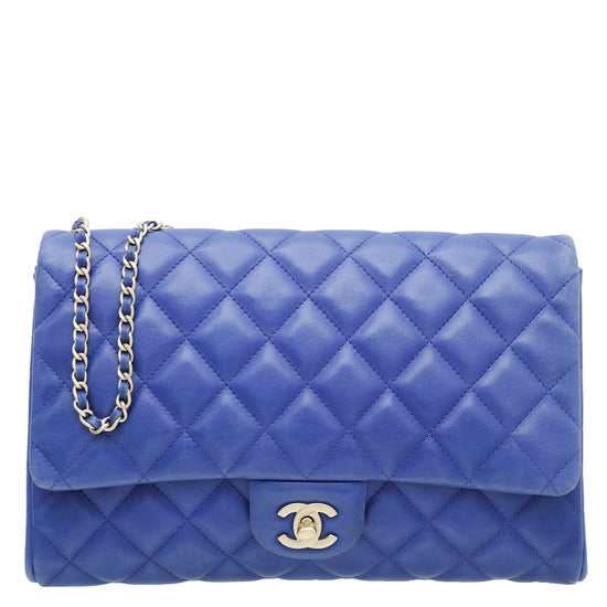 Chanel Blue CC Classic Flap Chain Bag