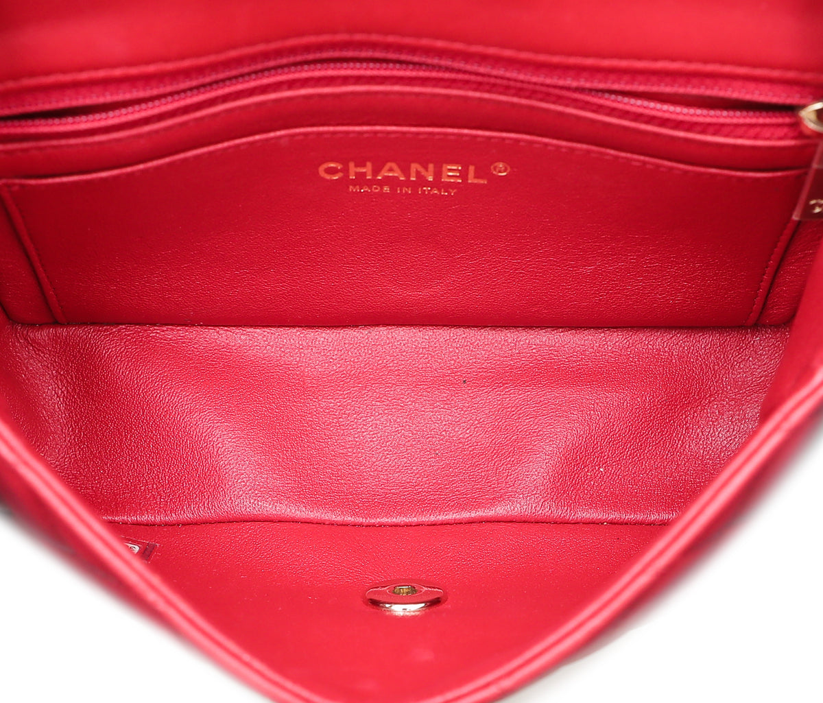 Chanel Red CC Classic New Mini Flap Bag-Chanel-THE CLOSET