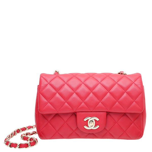 Red mini chanel bag on sale