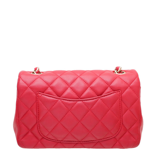 Chanel Red CC Classic New Mini Flap Bag