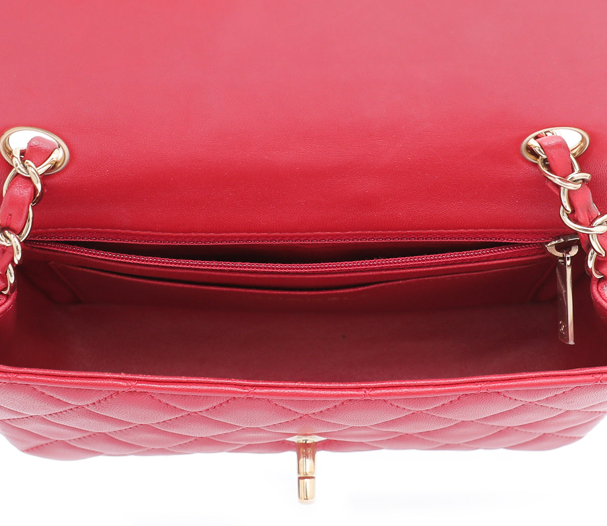 Chanel Red CC Classic New Mini Flap Bag-Chanel-THE CLOSET