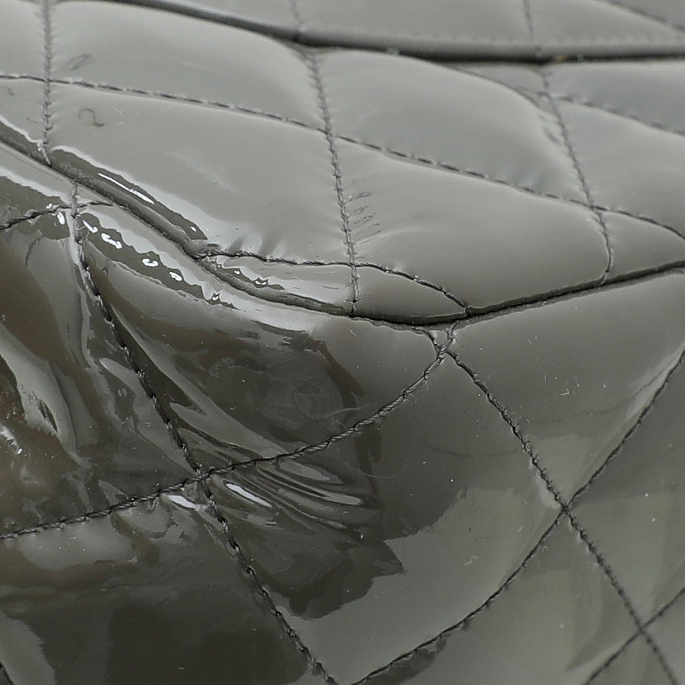 Chanel Grey CC Classic Double Flap Bag-Chanel-THE CLOSET