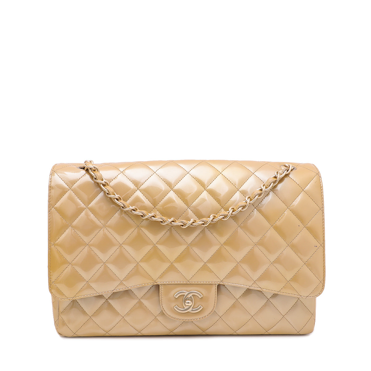 Chanel Gold CC Classic Single Flap Maxi Bag-Chanel-THE CLOSET