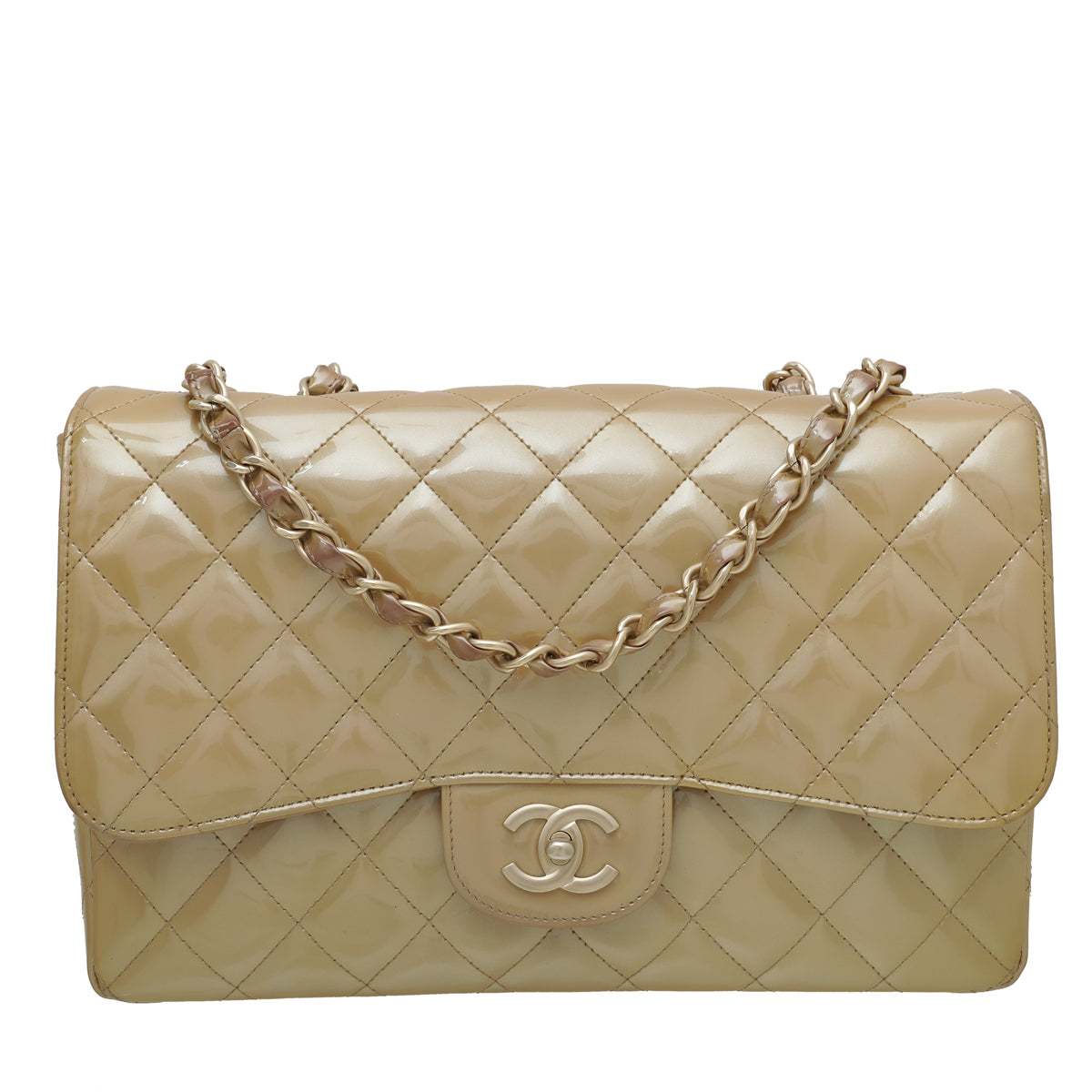 Chanel Gold CC Classic Single Flap Jumbo Bag-Chanel-THE CLOSET