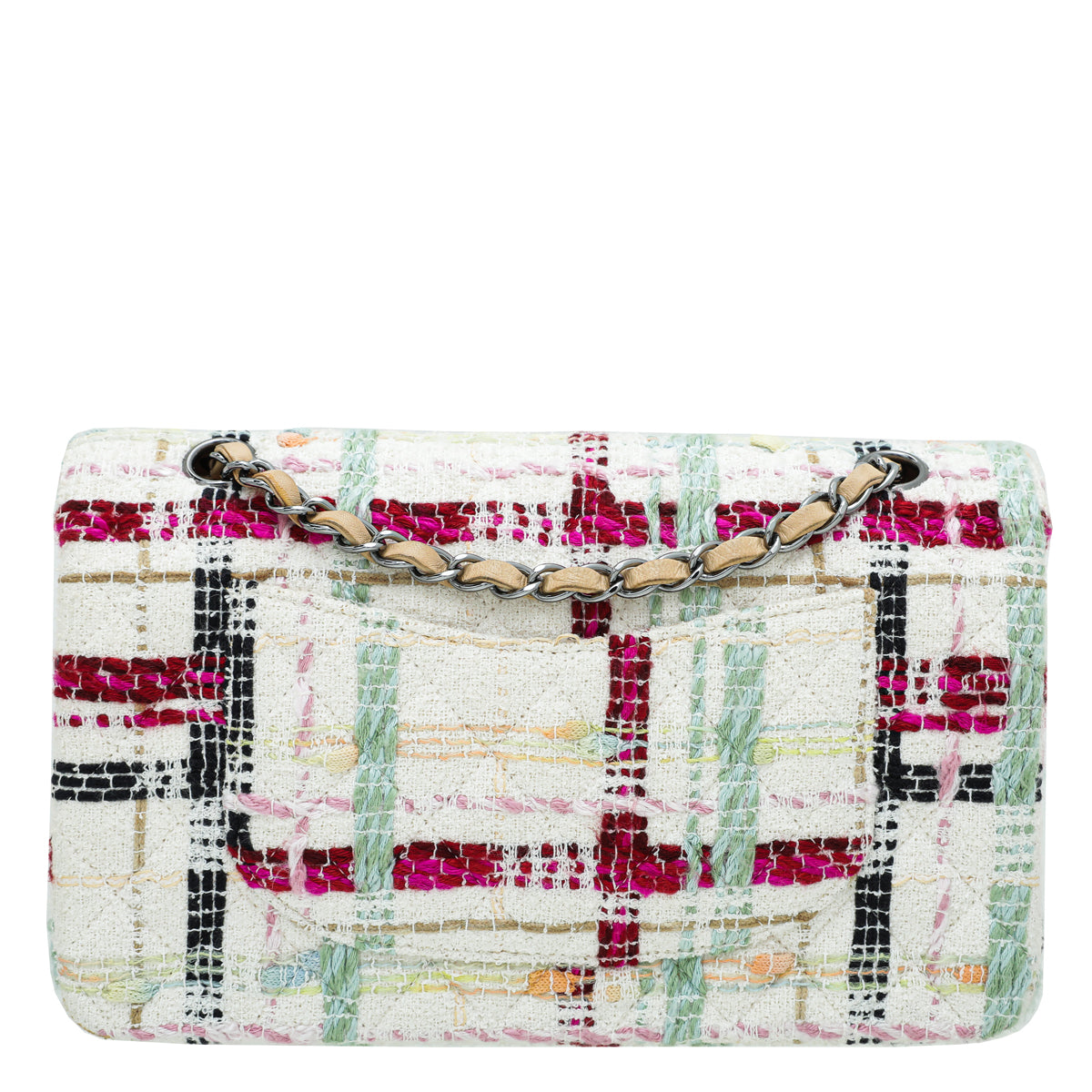 CHANEL Multicolor CC Classic Tweed Double Flap Medium Bag-Chanel-THE CLOSET