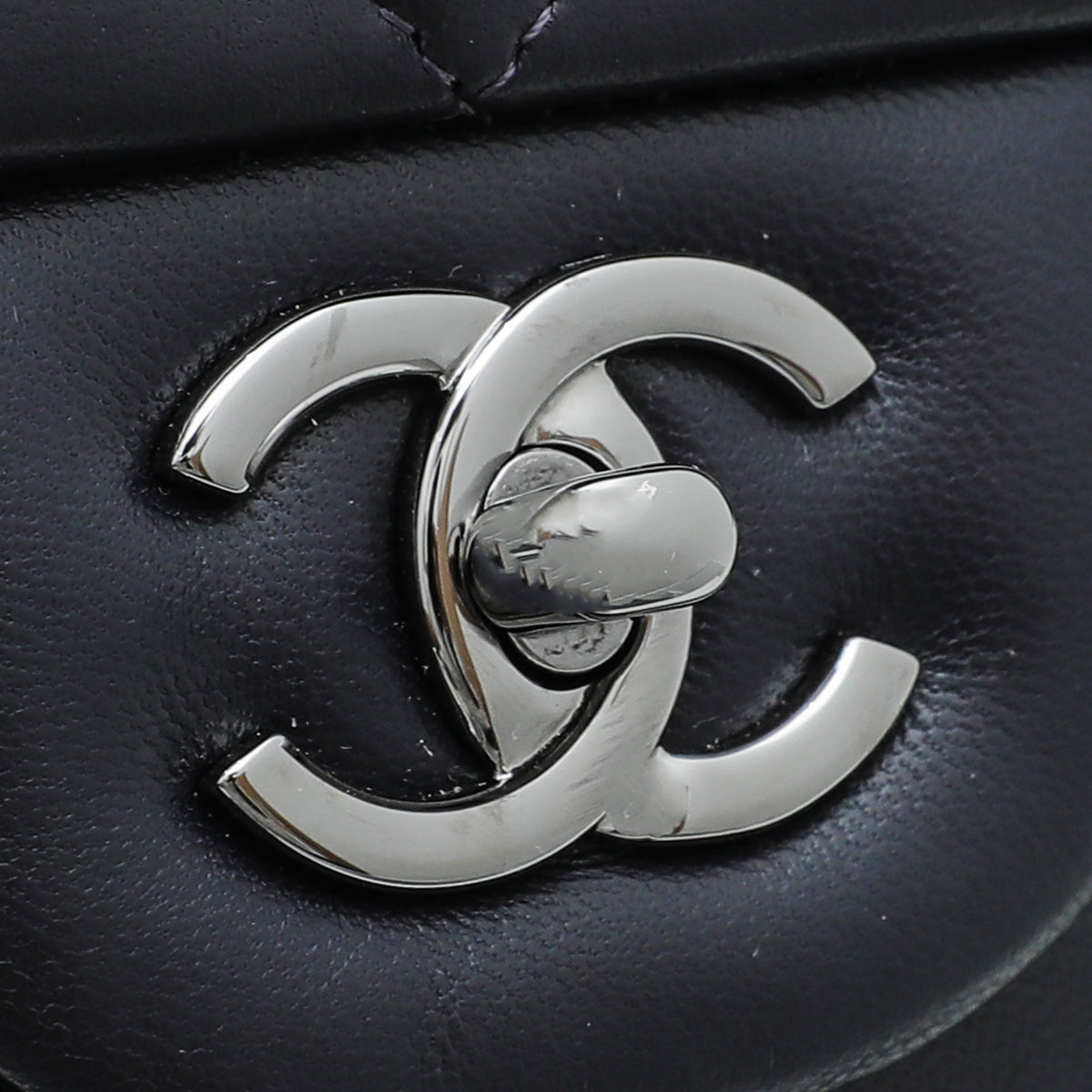 Chanel Indigo Blue CC Classic Double Flap Jumbo Bag