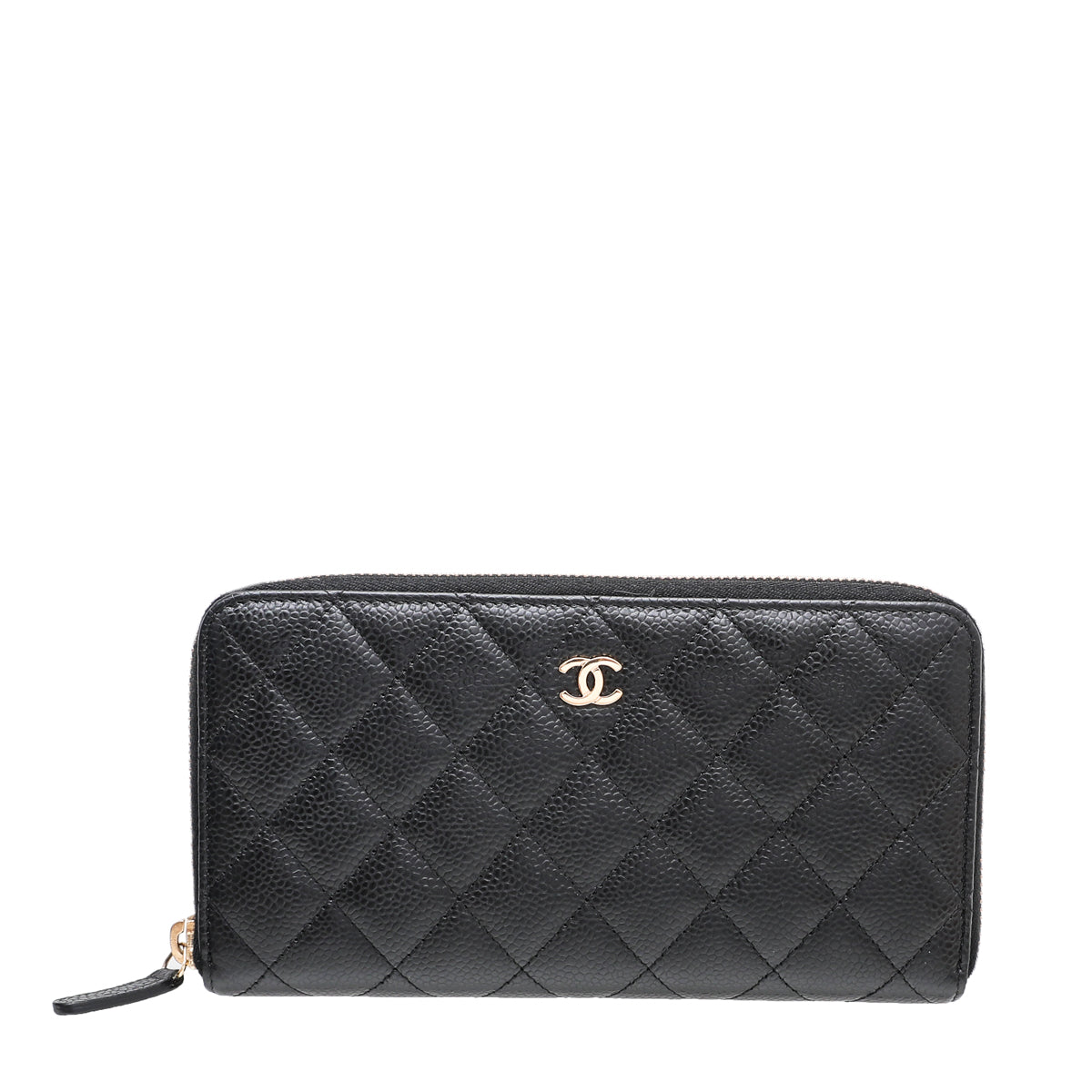 Chanel Black CC Classic Zip Around Wallet-Chanel-THE CLOSET