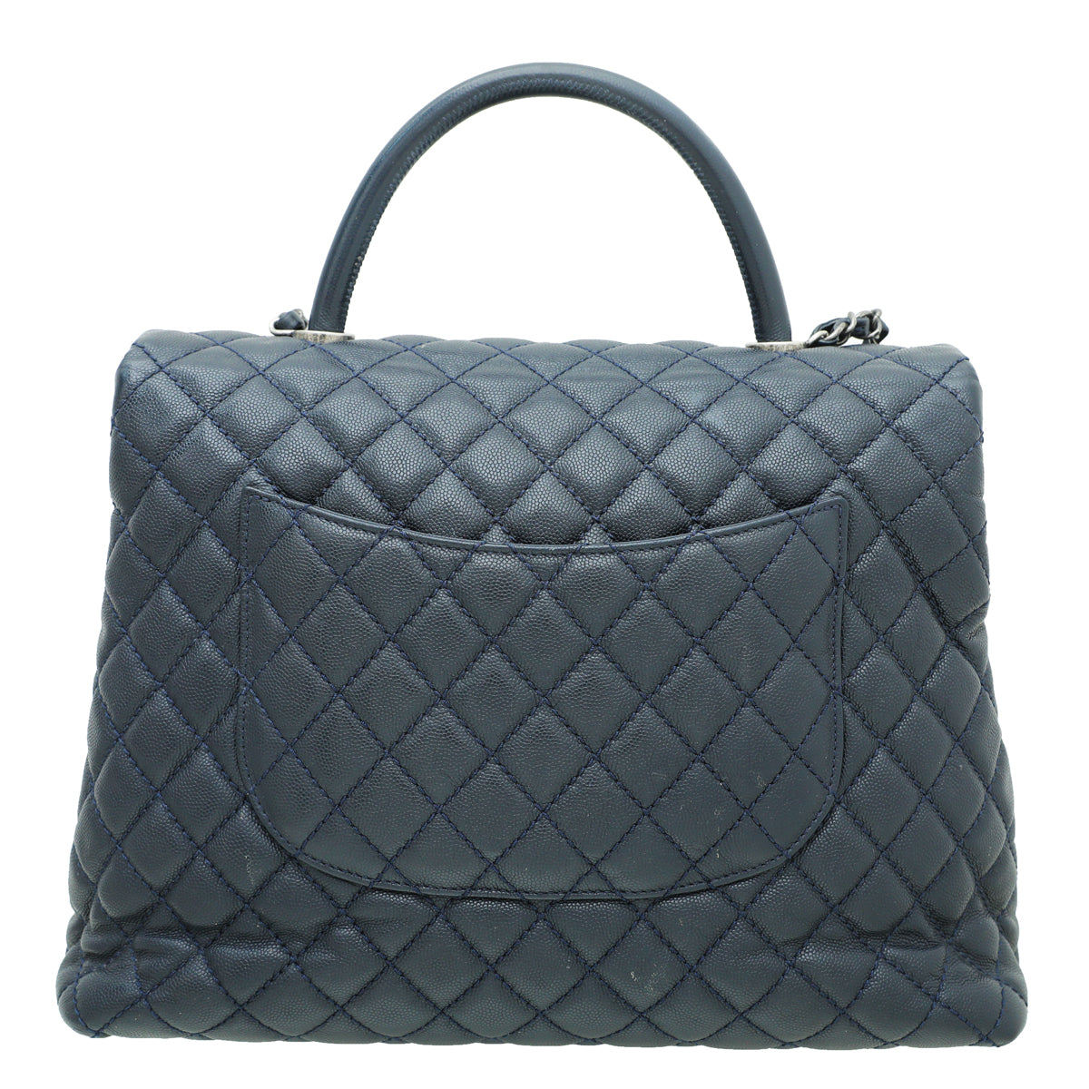 Chanel Navy Blue Coco Handle Maxi Bag-Chanel-THE CLOSET