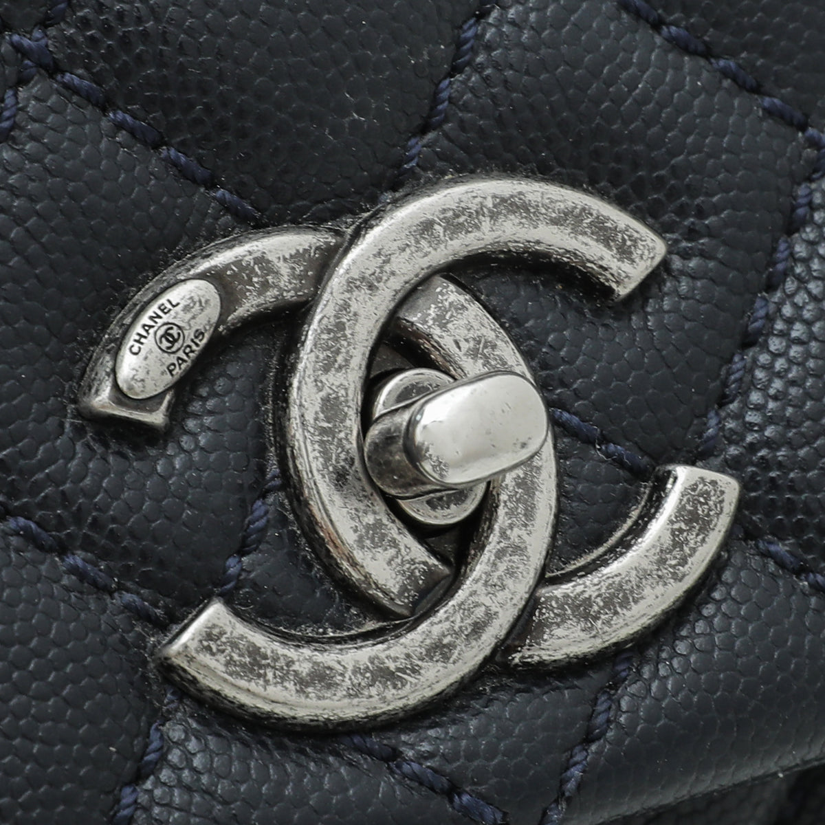 Chanel Navy Blue Coco Handle Maxi Bag-Chanel-THE CLOSET