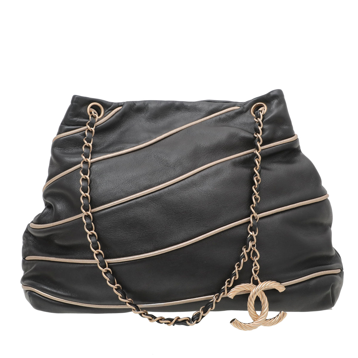 Chanel Black CC Constructivism Tote Bag
