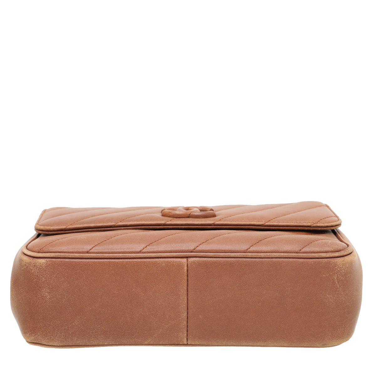 Chanel Brown CC Covered Diagonal Flap Bag-Chanel-THE CLOSET