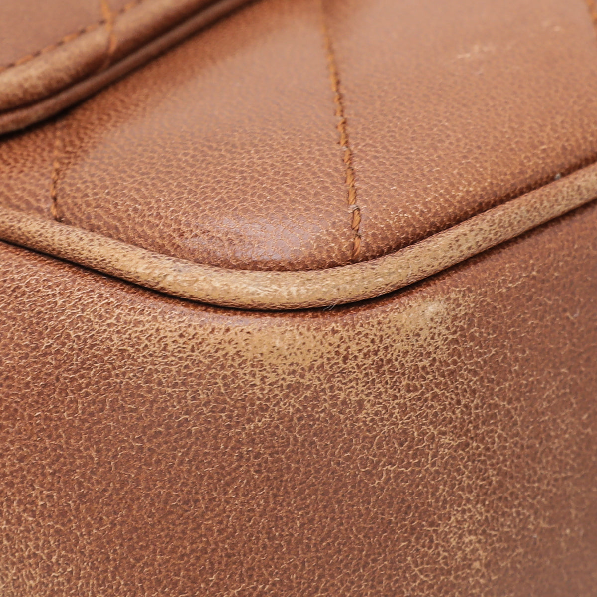 Chanel Brown CC Covered Diagonal Flap Bag-Chanel-THE CLOSET