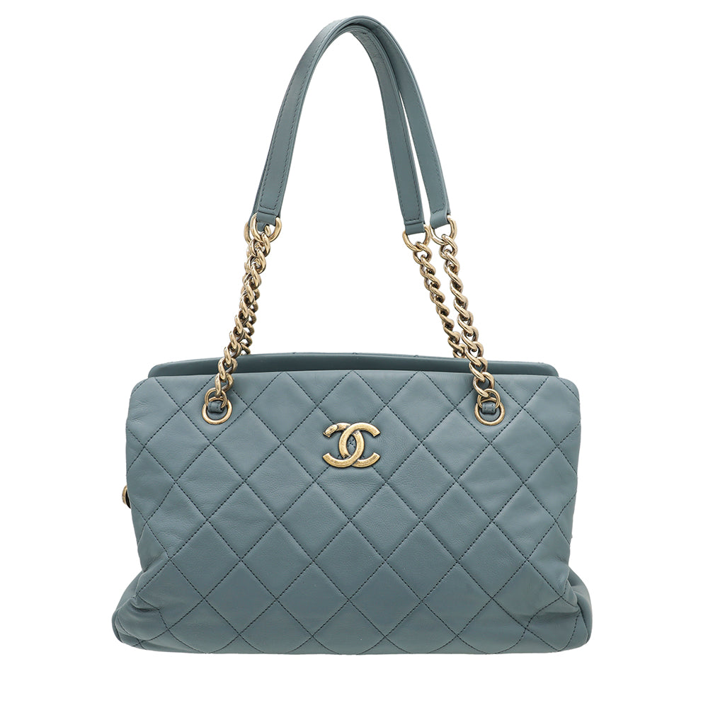 Chanel Blue CC Crown Tote Bag-Chanel-THE CLOSET