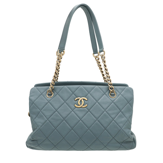 Chanel Blue CC Crown Tote Bag
