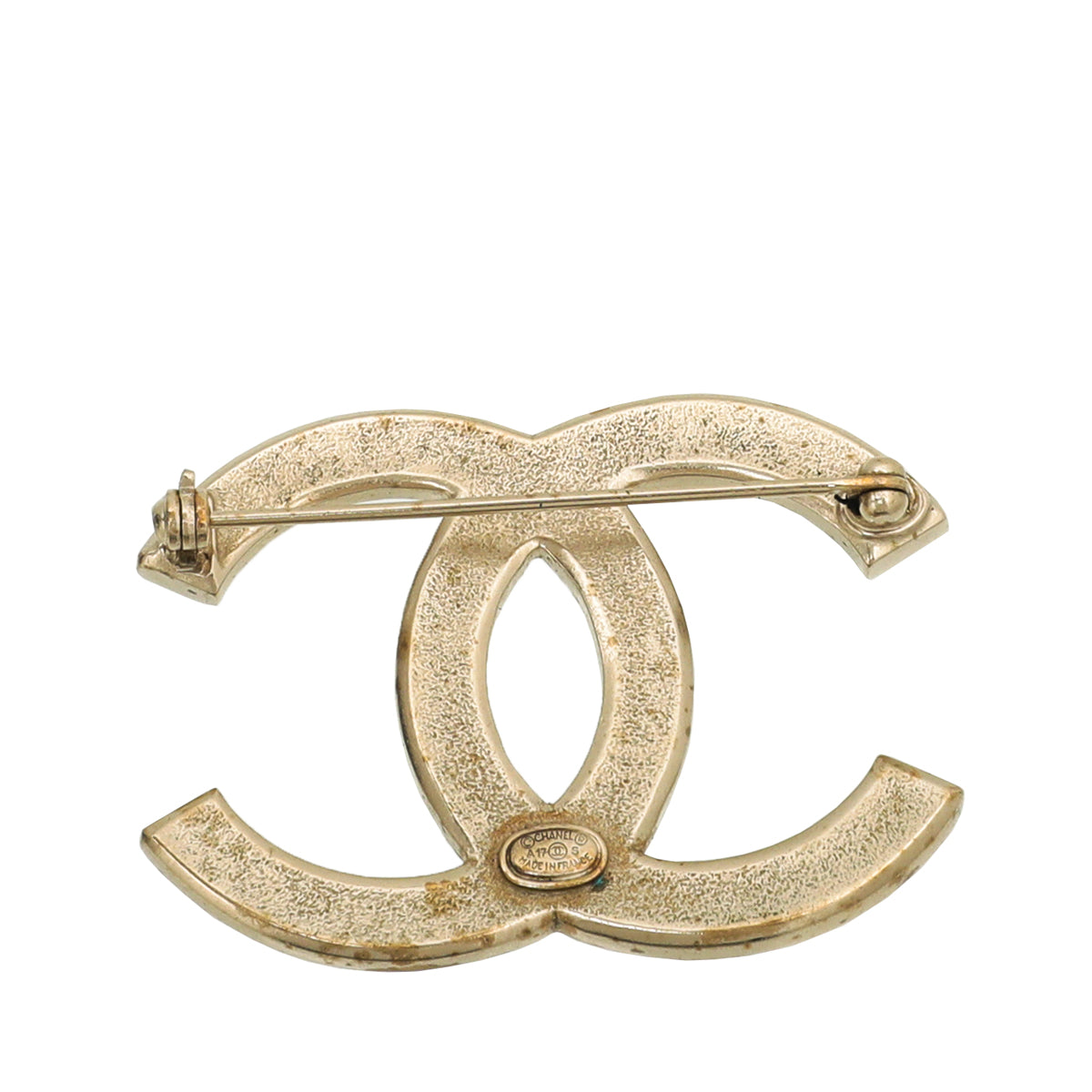 Chanel Gold CC Crystal Brooch-Chanel-THE CLOSET