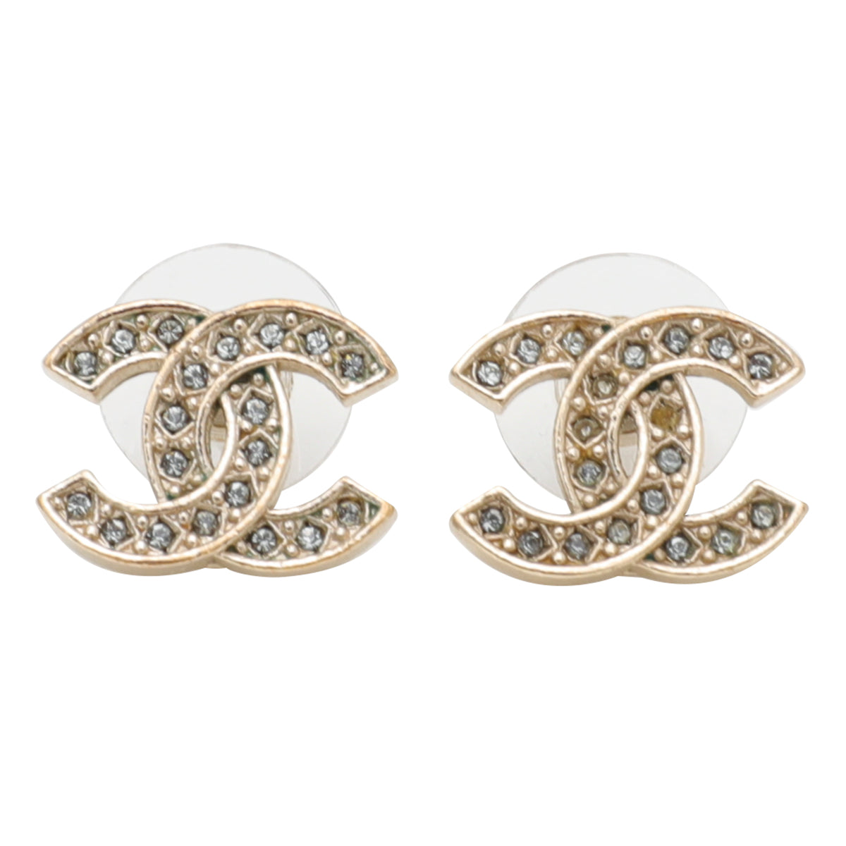 Chanel CC Crystal Earrings-Chanel-THE CLOSET