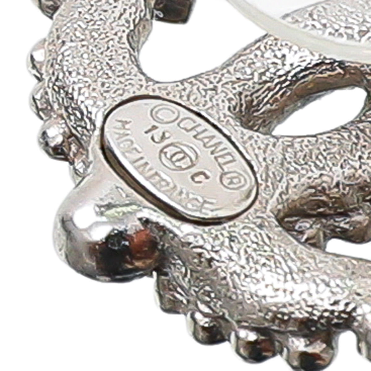 Chanel Silver CC Crystals Earrings-Chanel-THE CLOSET