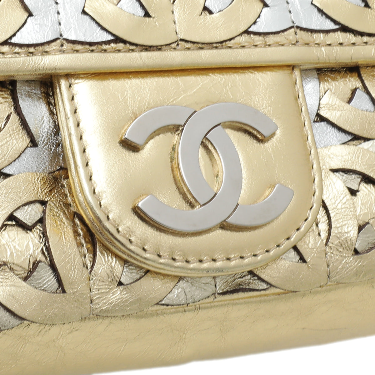 Chanel Gold CC Cut Out Flap Medium Bag-Chanel-THE CLOSET