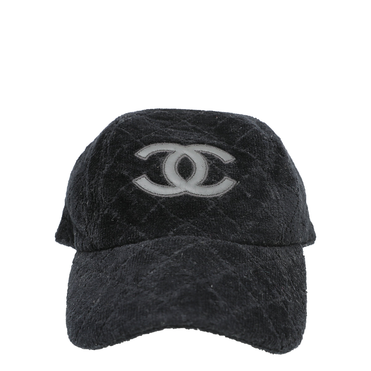 Chanel Black CC Quilted Diamond Baseball Hat Small-Chanel-THE CLOSET