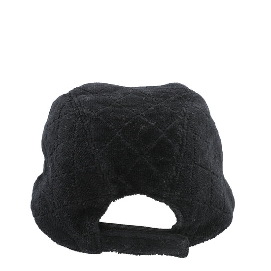 Chanel Black CC Quilted Diamond Baseball Hat Small – The Closet