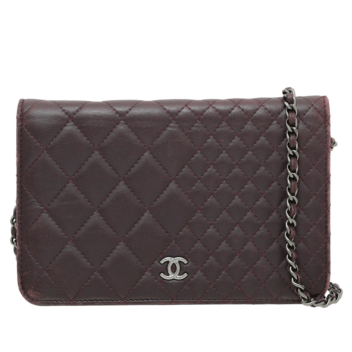 Chanel Violet CC Quilted Diamond WOC-Chanel-THE CLOSET
