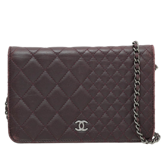 Chanel Violet CC Quilted Diamond WOC