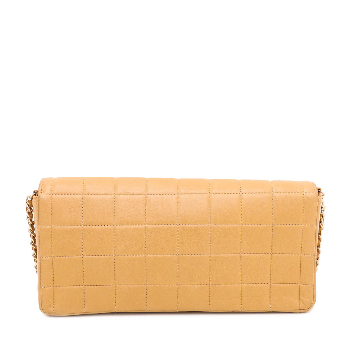 Chanel Camel CC East West Chocolate Bar Flap Bag Medium-Chanel-THE CLOSET
