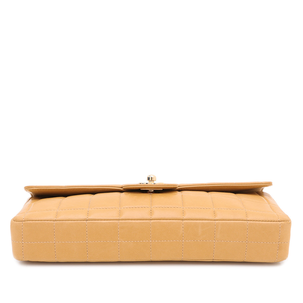 Chanel Camel CC East West Chocolate Bar Flap Bag Medium-Chanel-THE CLOSET