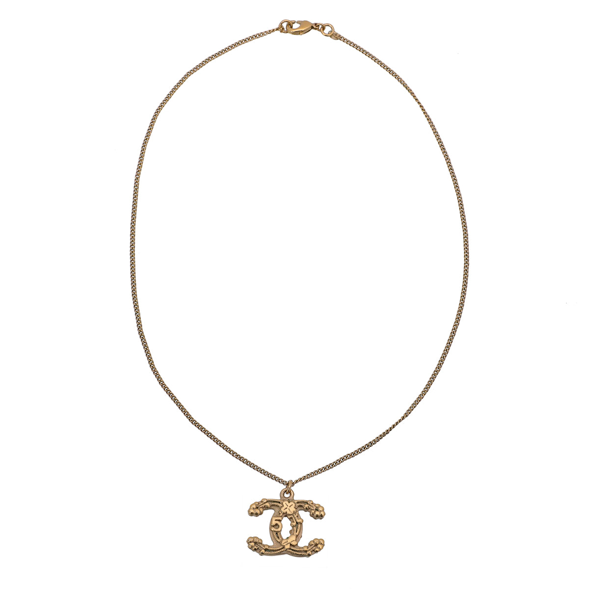 Chanel CC Filigree Detailing Pendant Necklace-Chanel-THE CLOSET